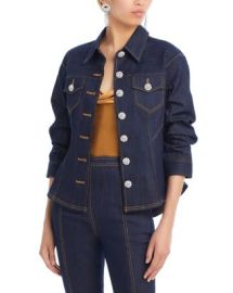 Cinq agrave Sept Embellished Denim Jacket Bloomingdales at Bloomingdales