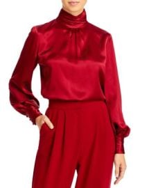 Cinq agrave Sept Jayla Silk Mock Neck Top   Bloomingdales at Bloomingdales