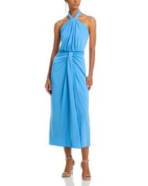 Cinq agrave Sept Kaily Twist Halter Midi Dress Bloomingdales at Bloomingdales