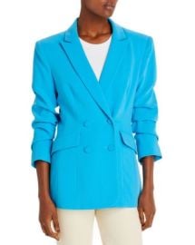 Cinq agrave Sept Kris Ruched Sleeve Blazer Bloomingdales at Bloomingdales