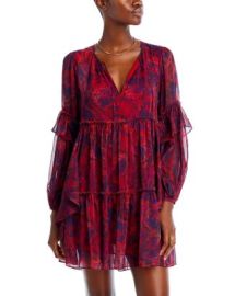 Cinq agrave Sept Livie Tiered Mini Dress Bloomingdales at Bloomingdales