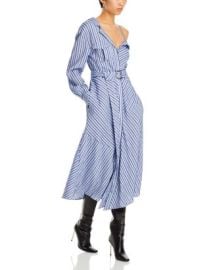 Cinq agrave Sept Marcella Striped One Shoulder Midi Shirt Dress Bloomingdales at Bloomingdales