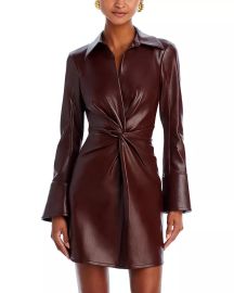 Cinq agrave Sept Mckenna Faux Leather Mini Dress Bloomingdales at Bloomingdales