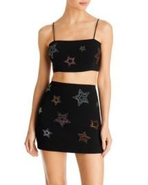 Cinq agrave Sept Nikki Embellished Star Crop Top Bloomingdales at Bloomingdales