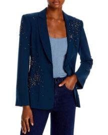 Cinq agrave Sept Rhinestone Crackle Blazer Bloomingdales at Bloomingdales