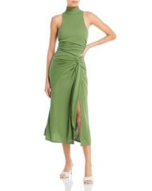 Cinq agrave Sept Rori Tie Waist High Neck Midi Dress Bloomingdales at Bloomingdales