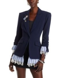 Cinq agrave Sept Roxie Contrast Trim Blazer Bloomingdales at Bloomingdales