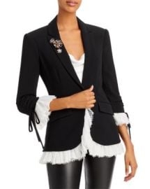 Cinq agrave Sept Roxie Lace Trim Blazer Bloomingdales at Bloomingdales