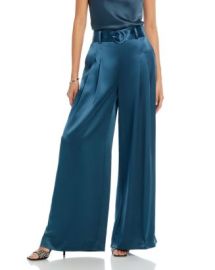 Cinq agrave Sept Shauna Satin Wide Leg Pants Bloomingdales at Bloomingdales