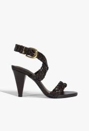 Cipri Brown Mid Block Heel Sandal at Schutz