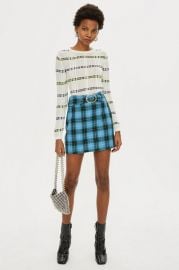 Circle Buckle Check Mini Skirt - Skirts - Clothing at Topshop