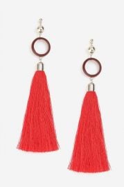 Circle and Tassel Drop Earrings at Topshop