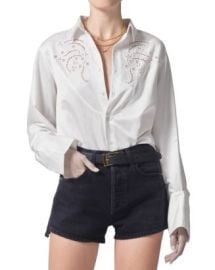 Citizens of Humanity Dree Embroidered Button Front Shirt Bloomingdales at Bloomingdales