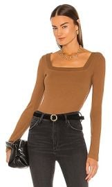 Citizens of Humanity Marisol Square Neck Tee in French Toast at Revolve