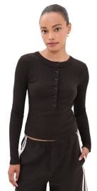 Citizens of Humanity Varra Henley Chocolate L at Shopbop