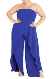 City Chic Attract Strapless Jumpsuit at Nordstrom