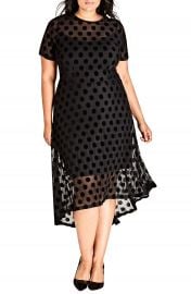 City Chic Spot Flock Dress  Plus Size at Nordstrom