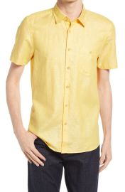 Civiche Linen amp Cotton Button-Up Shirt at Nordstrom