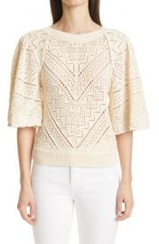  Claire Pointelle Bell Sleeve Sweater at Nordstrom