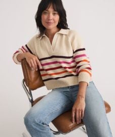 Claire Relaxed Sweater Polo Marine Layer at Marine Layer