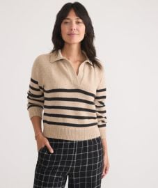 Claire Relaxed Sweater Polo Marine Layer at Marine Layer