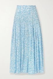 Claire printed cotton and silk-blend midi skirt at Net a Porter