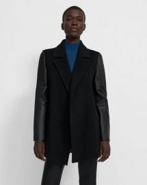 Clairene Jacket in Double-Face Wool-Cashmere Combo at Theory