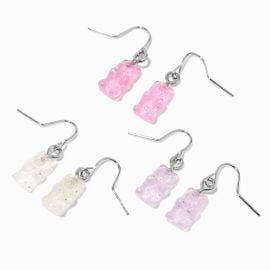 Claires Glitter 0 5 Gummy Bears Drop Earrings at Claires