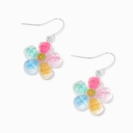 Claires Rainbow Daisy 1 Drop Earrings at Claires