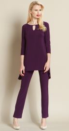 Clara Sunwoo Keyhole Front Tunic Eggplant at Clara Sunwoo