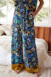 Clara Velvet-Trimmed Pants at Anthropologie