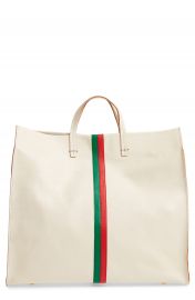 Clare V  Simple Stripe Leather Tote at Nordstrom