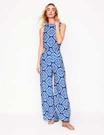Clarissa Jumpsuit-Gallery Blue Botanic Blush Boden USA at Boden