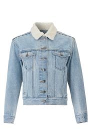 WornOnTV: Taylor’s studded shearling collar denim jacket on American ...