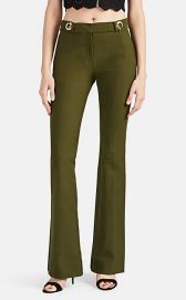 Clasp-Detailed Cotton Twill Slim Flared Trousers at Barneys Warehouse