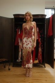Class Roberto Cavalli 2004 Patchwork Print Halter Maxi Dress at Isle of Monday