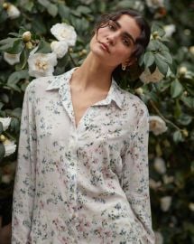 Classic Button Down - Painted Petals Print Bella Dahl at Bella Dahl