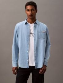 Classic Denim Button-Down Shirt at Calvin Klein