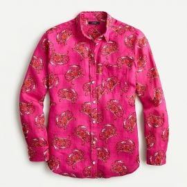 Classic-Fit Boy Shirt in Ratti King Crab Print by J. Crew at J. Crew