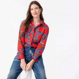 Classic-Fit Shirt in Lattice Floral by J. Crew at J. Crew