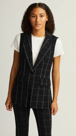 Classic Grid Plaid Vest  at Argent