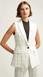 Classic Grid Plaid Vest by Argent at Argent