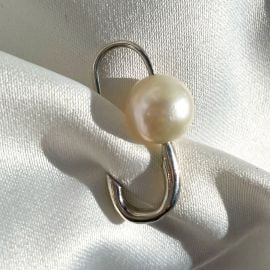 Classic Pearl Safety Pin Earring - at Etsy