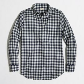 Classic boy shirt in navy check at J. Crew Factory