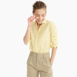 Classic-fit boy shirt in crinkle gingham at J. Crew