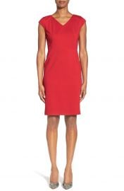 Classiques Entier Seamed Italian Sheath Dress in Red at Nordstrom