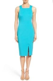 Classiques Entier Sleeveless Italian Ponte Sheath Dress in Blue at Nordstrom