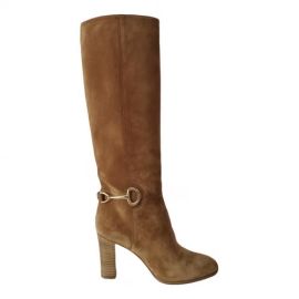 Claude boots Celine Beige size 385 EU in Suede - 22676942 at Vestiaire Collective