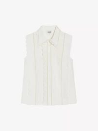 Claudie Pierlot Sleeveless Scalloped Shirt at Selfridges