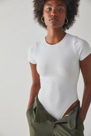 Clean Lines Tee Bodysuit at Free People